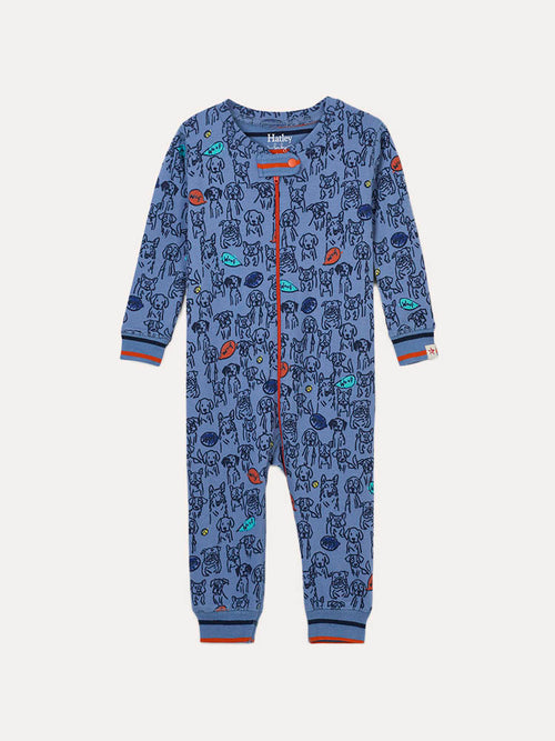 Hatley Little Boys' Pupy Pals Organic Cotton Coverall - Saint Bernard