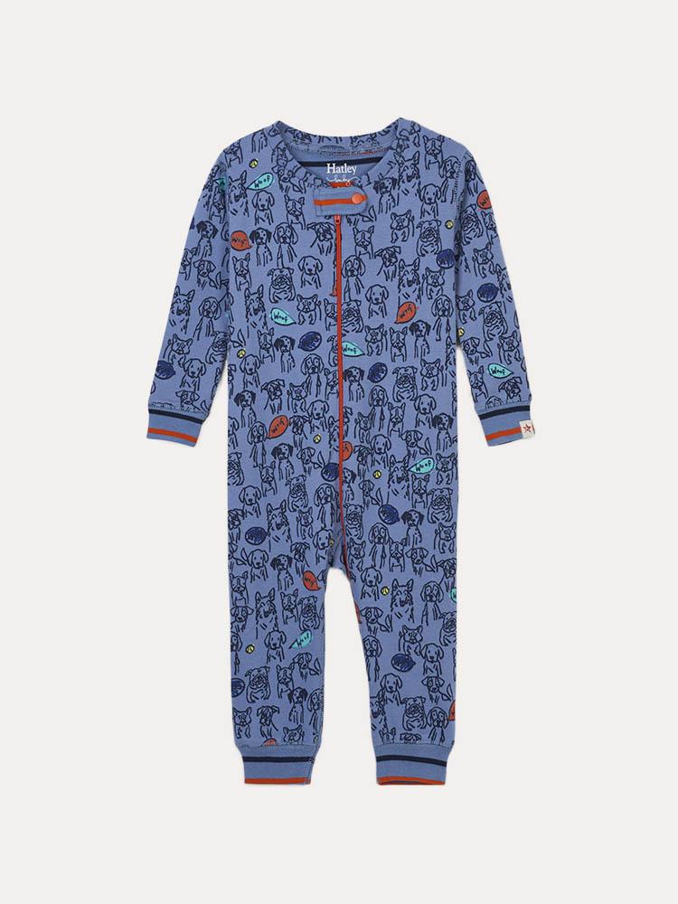Hatley Little Boys' Pupy Pals Organic Cotton Coverall - Saint Bernard