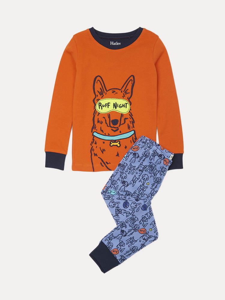 Hatley Little Boys' Puppy Pals Organic Cotton Pajama Set - Saint Bernard