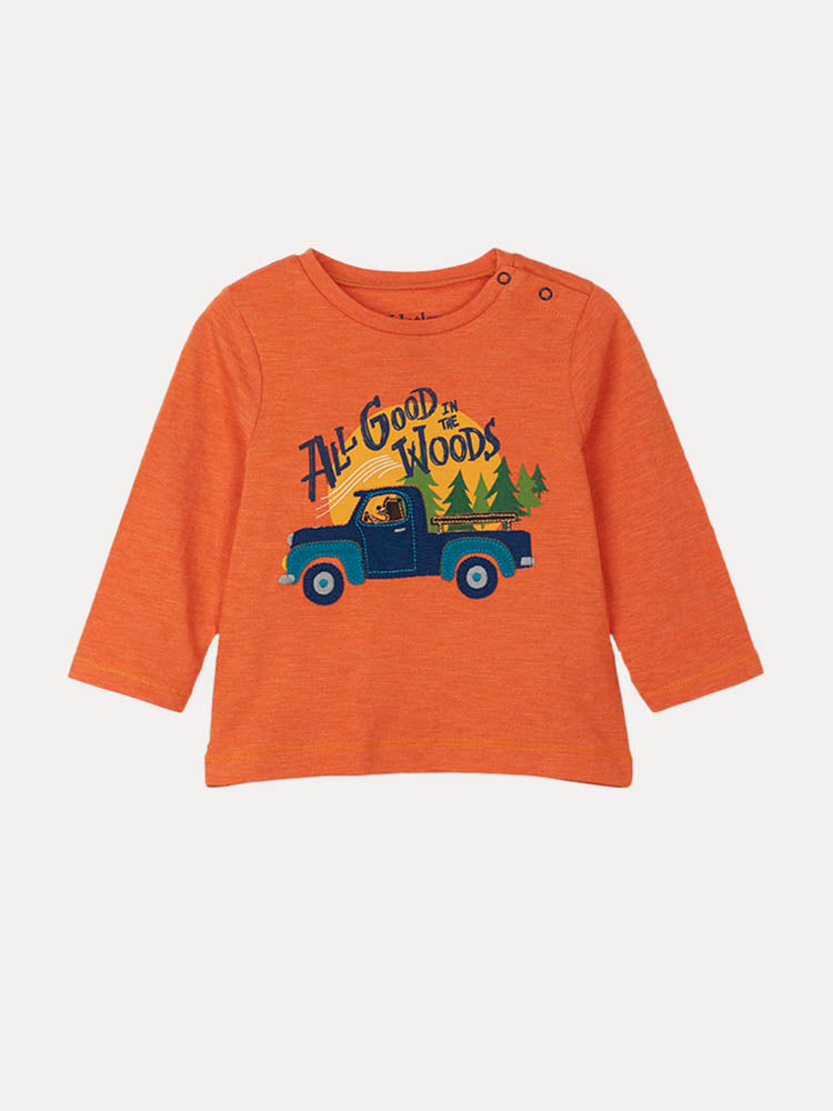 Hatley Little Boys' Woodsy Long Sleeve Tee - Saint Bernard