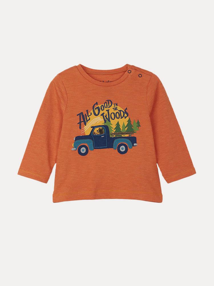 Hatley Little Boys' Woodsy Long Sleeve Tee - Saint Bernard