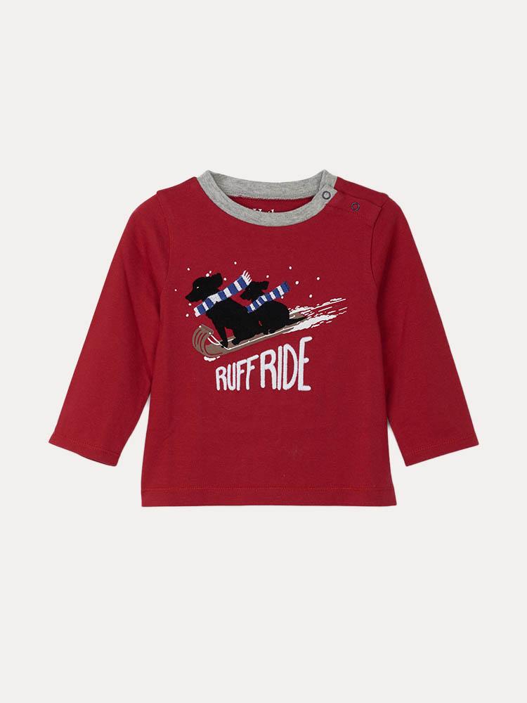 Hatley Little Boys' Sledding Pups Long Sleeve Baby Tee - Saint Bernard
