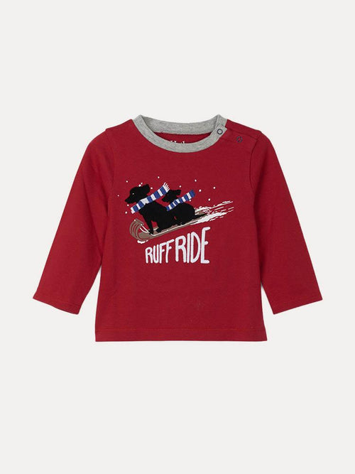 Hatley Little Boys' Sledding Pups Long Sleeve Baby Tee - Saint Bernard