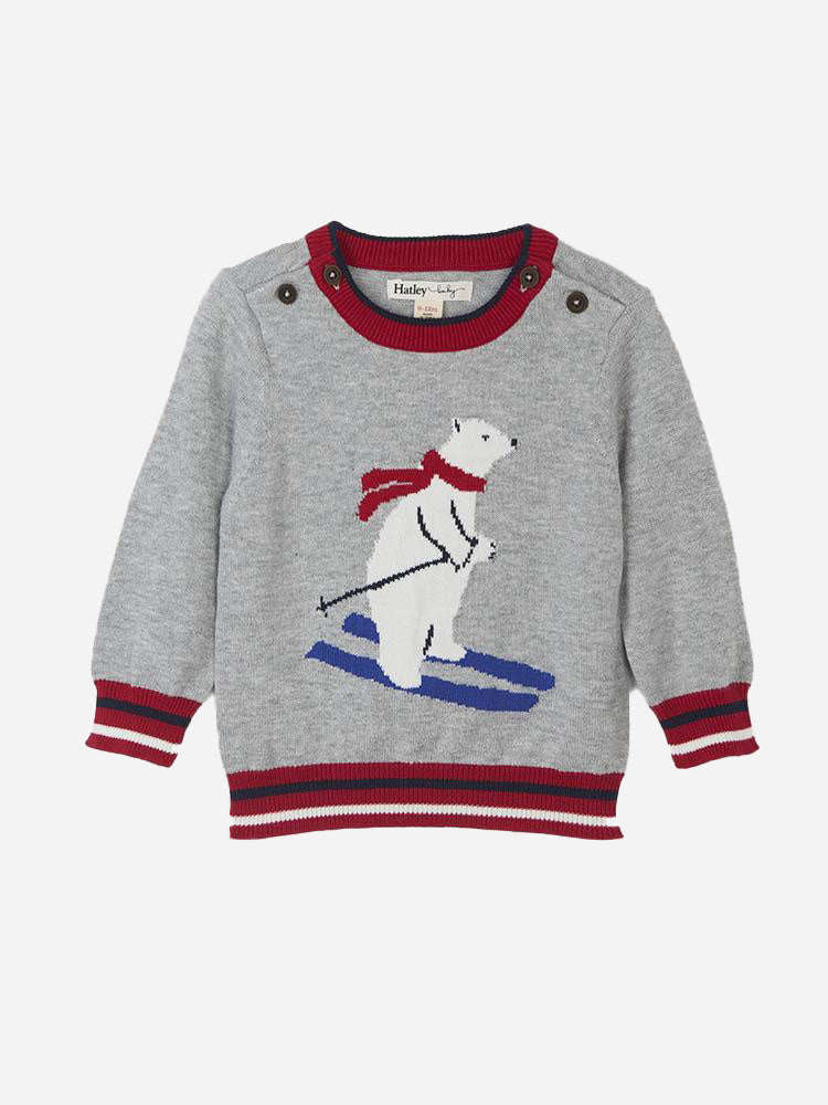 Hatley Little Boys' Skiing Polar Bear Sweater