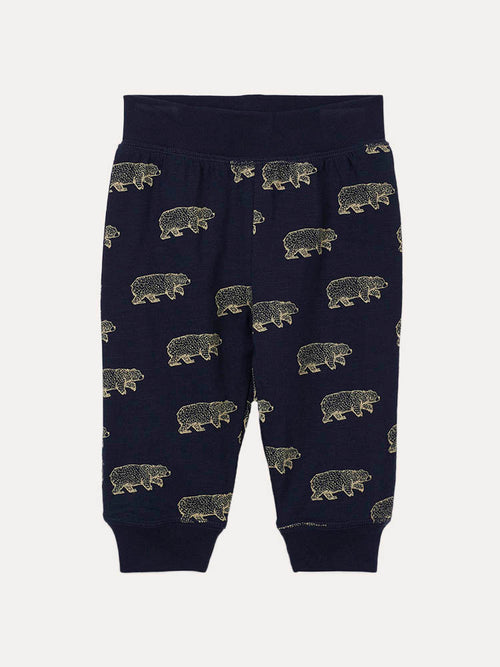 Hatley Little Boys' Band Of Bears Reversible Joggers - Saint Bernard