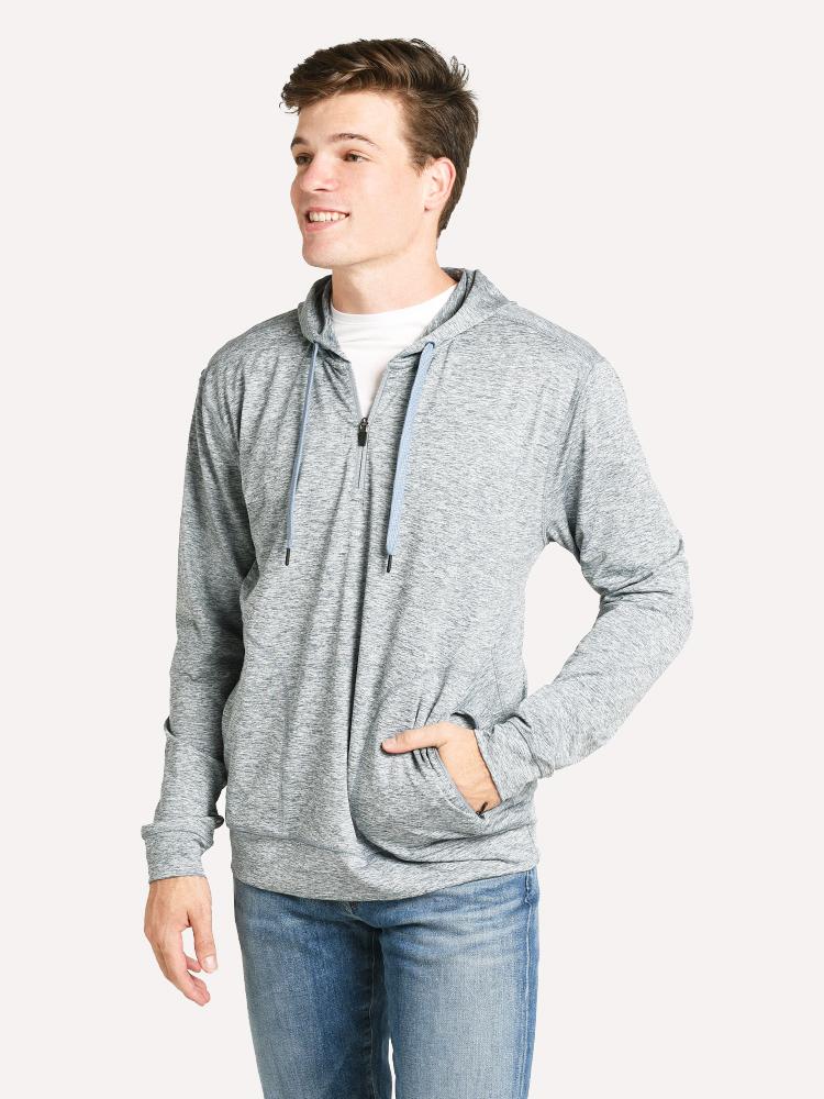 The Normal Brand Men's Performance Half Zip Hoodie - Saint Bernard