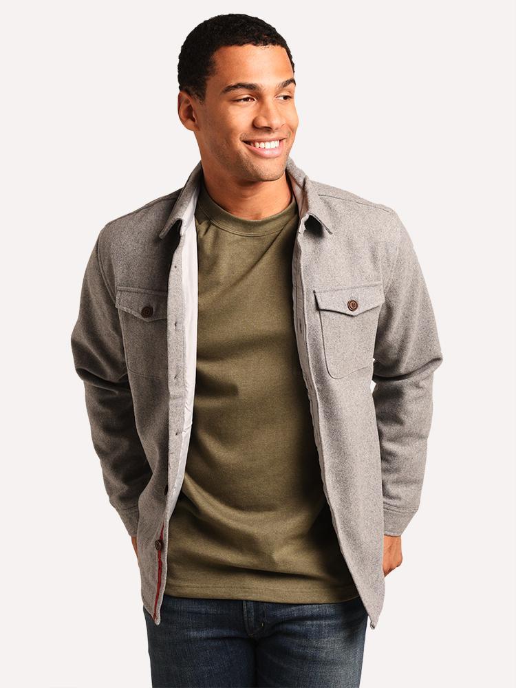Men’s The Normal Brand Senior Wool Shirt Jacket - Saint Bernard