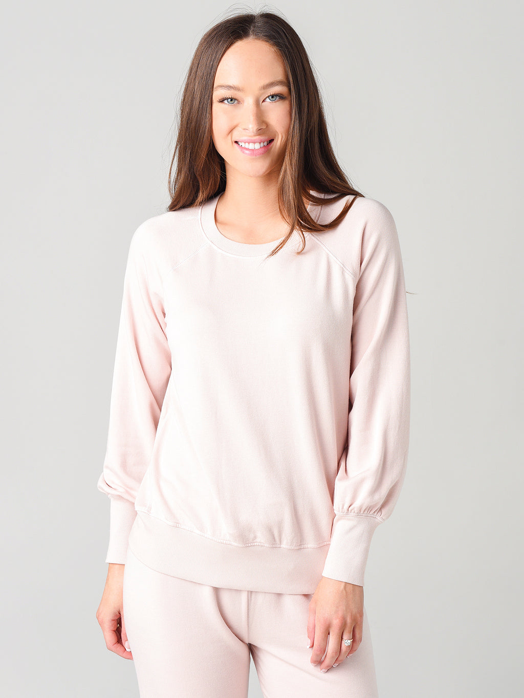 Sundry Puff Sleeve Raglan Sweatshirt - Saint Bernard