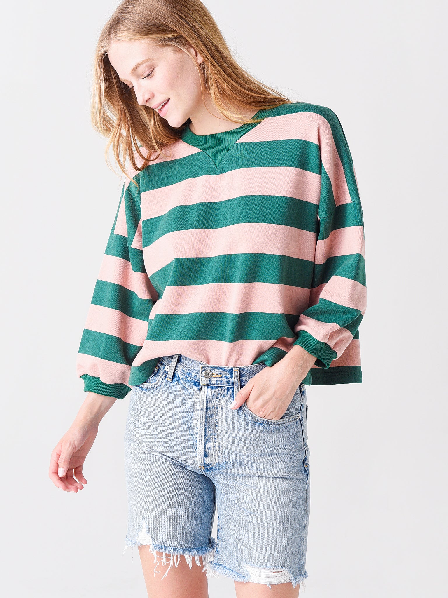 Rebecca Minkoff Women's Bold Stripe Rosie Sweatshirt - Saint Bernard