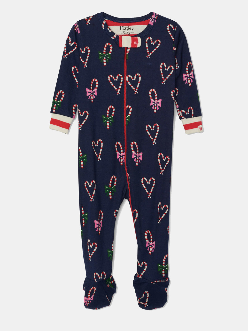 Hatley Baby Girls' Holiday Sweets Organic Cotton Footed Overall - Saint Bernard