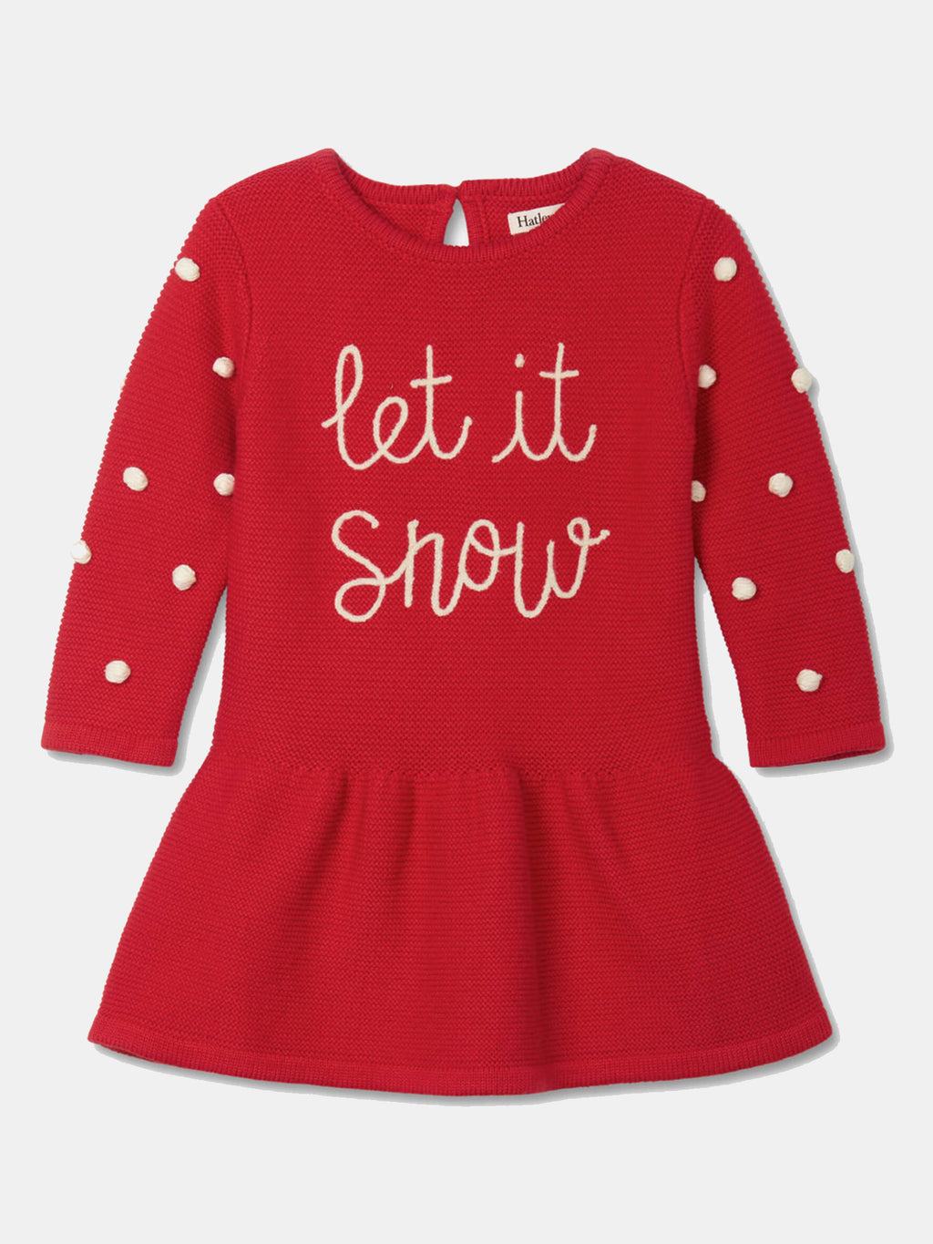 Hatley Baby Girls' Let it Snow Sweater Dress - Saint Bernard