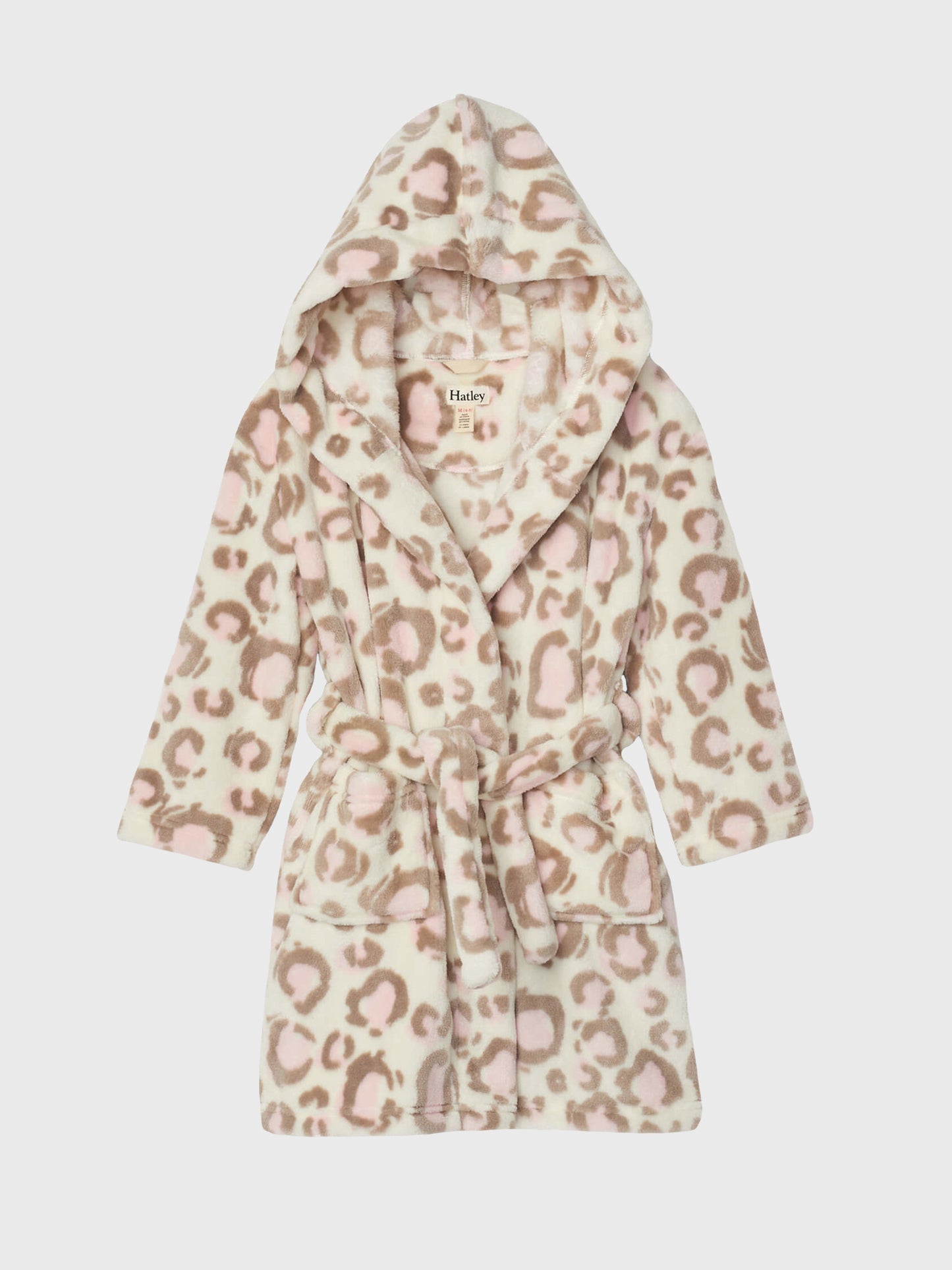 Hatley Girls' Painted Leopard Fleece Robe - Saint Bernard