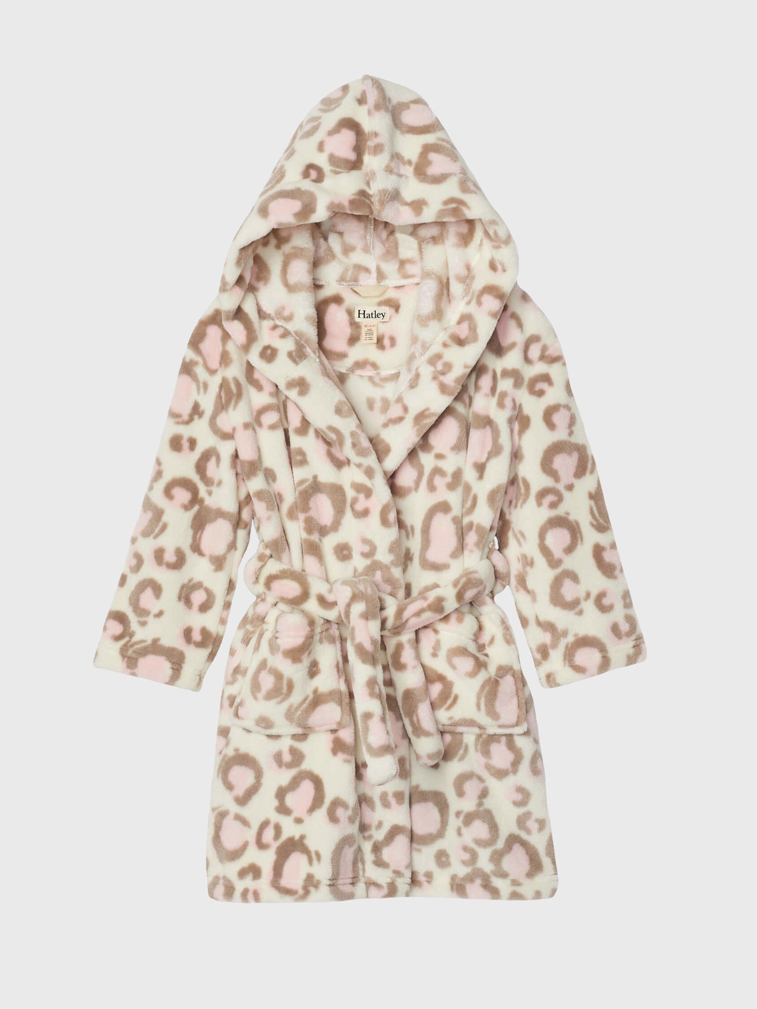 Hatley Girls' Painted Leopard Fleece Robe - Saint Bernard