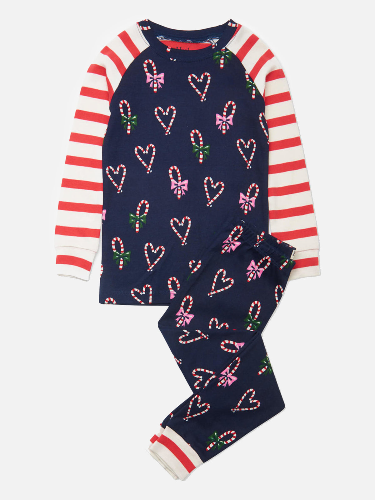 Hatley Little Girls' Holiday Sweets Organic Cotton Footed Overall - Saint Bernard