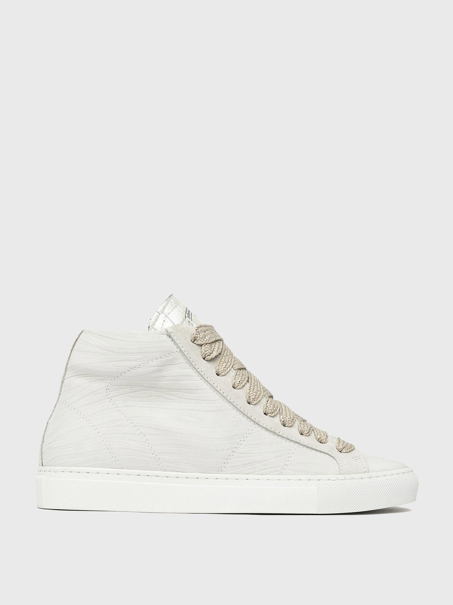 P448 Women's Star White Zebra High Top Sneaker - Saint Bernard