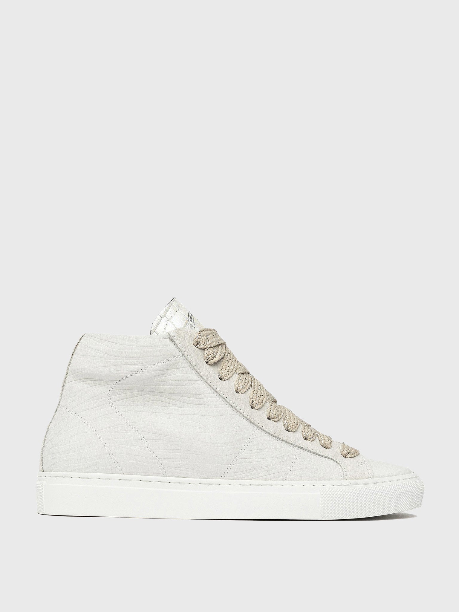 P448 Women's Star White Zebra High Top Sneaker - Saint Bernard