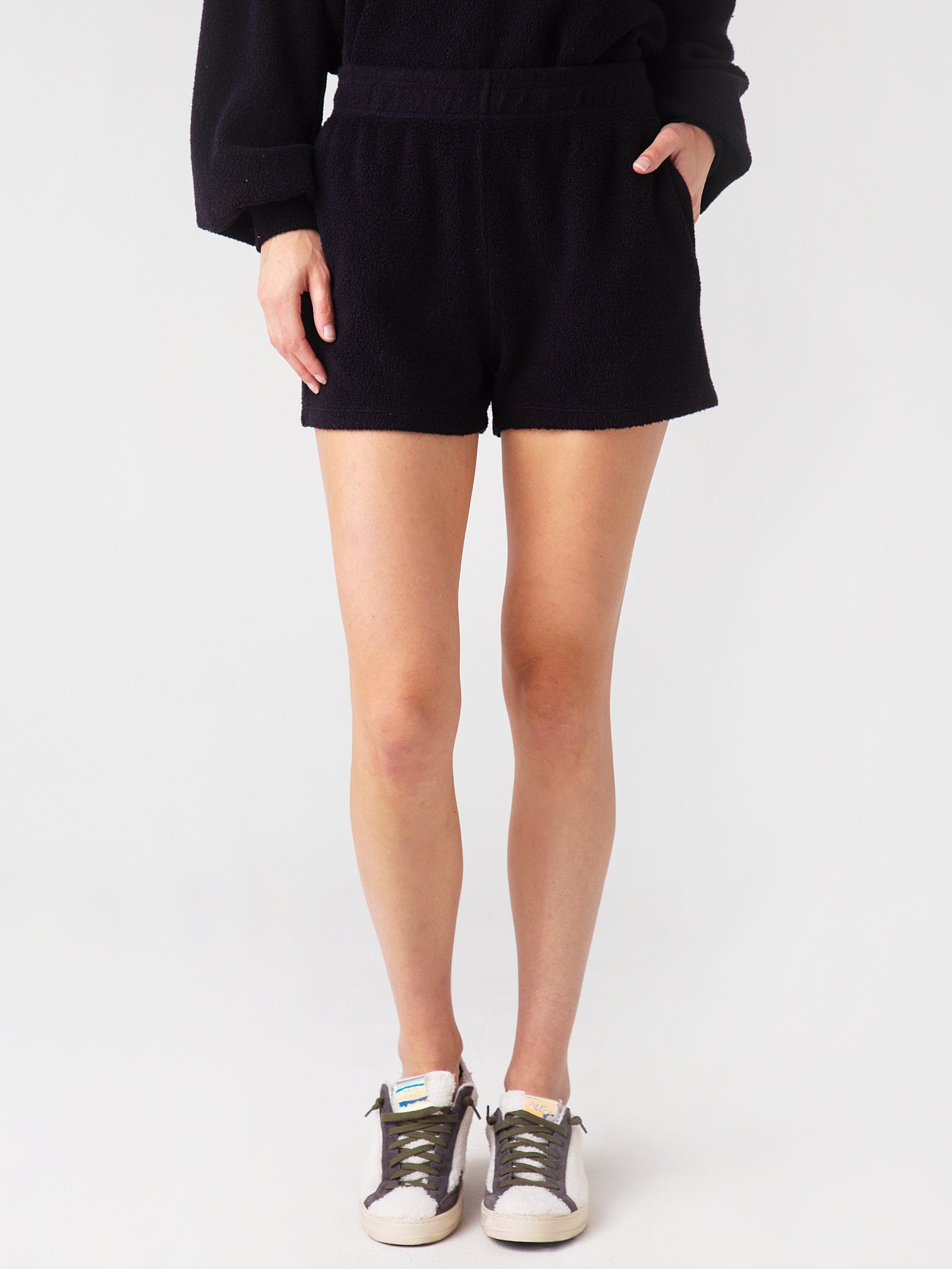 Sundry Women's Faux Sherpa Shorts - Saint Bernard