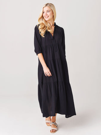 【新品】Saint Honore Long Dress ベージュ×ブラック Saint Honore Long Dress Beige／Beige Sサイズ