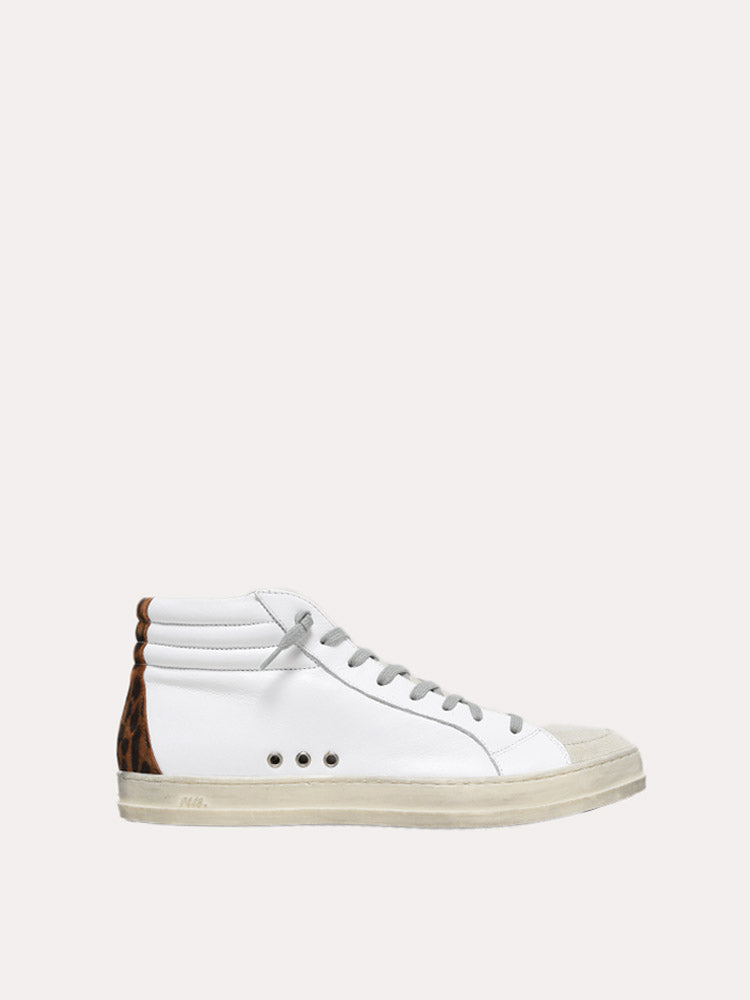 P448 Women's Skate White Leopard Sneaker - Saint Bernard