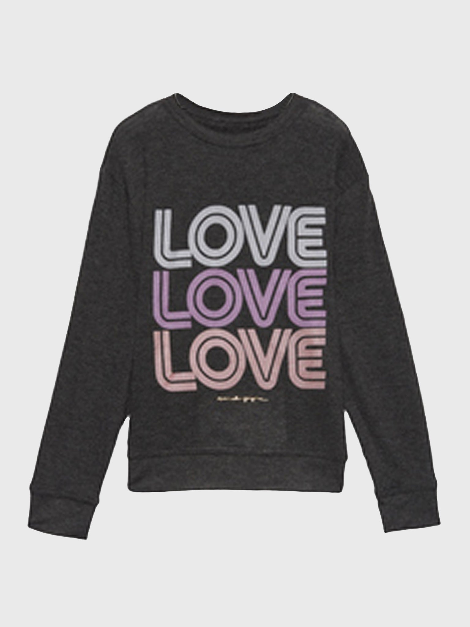 Spiritual Gangster Girls' Love Crew Neck Savasana Sweatshirt - Saint Bernard