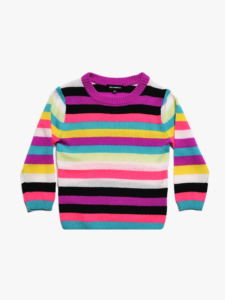 525 America Girls’ Stripe Crew Sweater