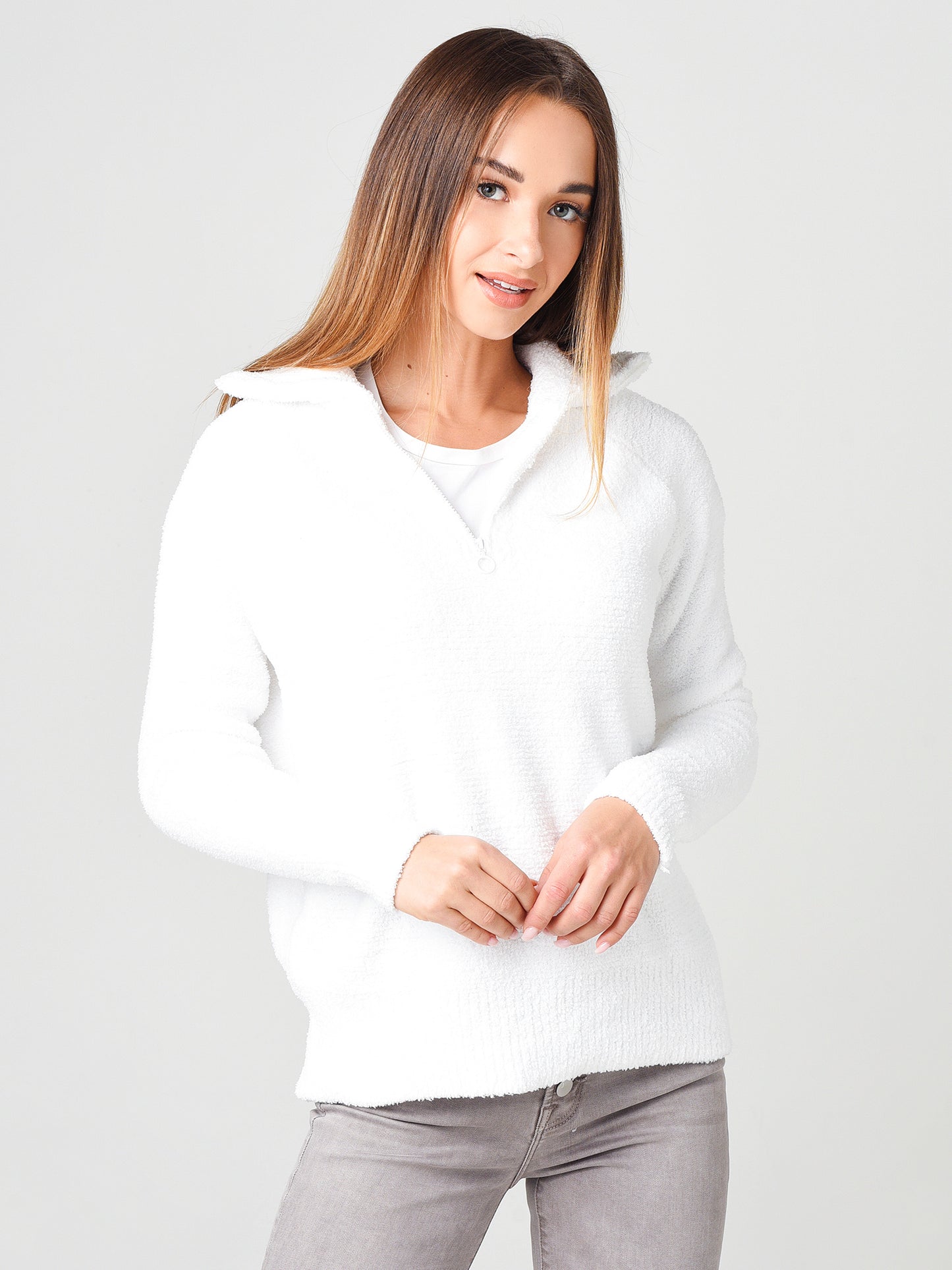 525 Women's Half-Zip Pullover Fleece Sweater - Saint Bernard