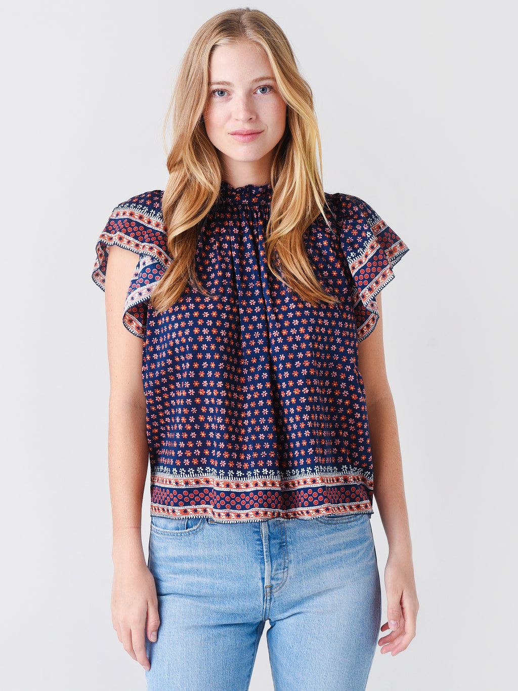 Trovata Women's Carla Highneck Shirt - Saint Bernard