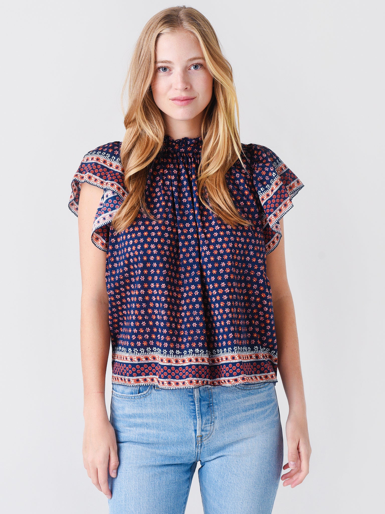 Trovata Women's Carla Highneck Shirt - Saint Bernard