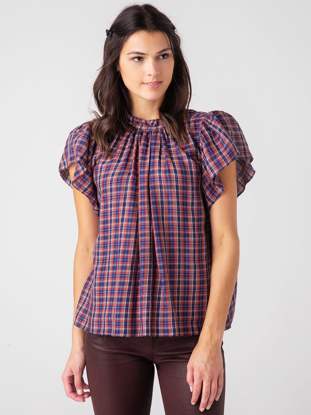 Trovata Women's Carla Highneck Shirt - Saint Bernard
