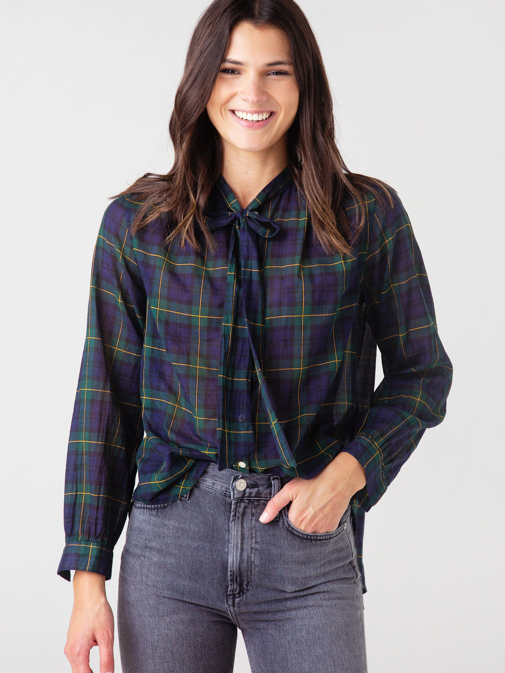 Trovata Women's Mary Todd Bow Blouse - Saint Bernard