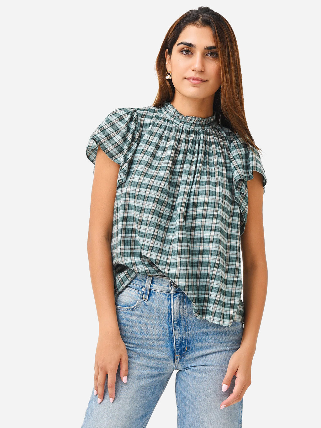 Trovata Women's Carla High-Neck Shirt - Saint Bernard