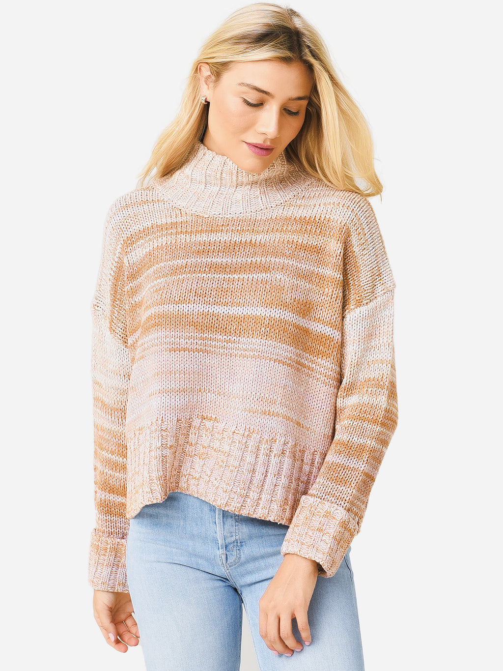 525 Women's Ombre Blair Turtleneck Sweater - Saint Bernard