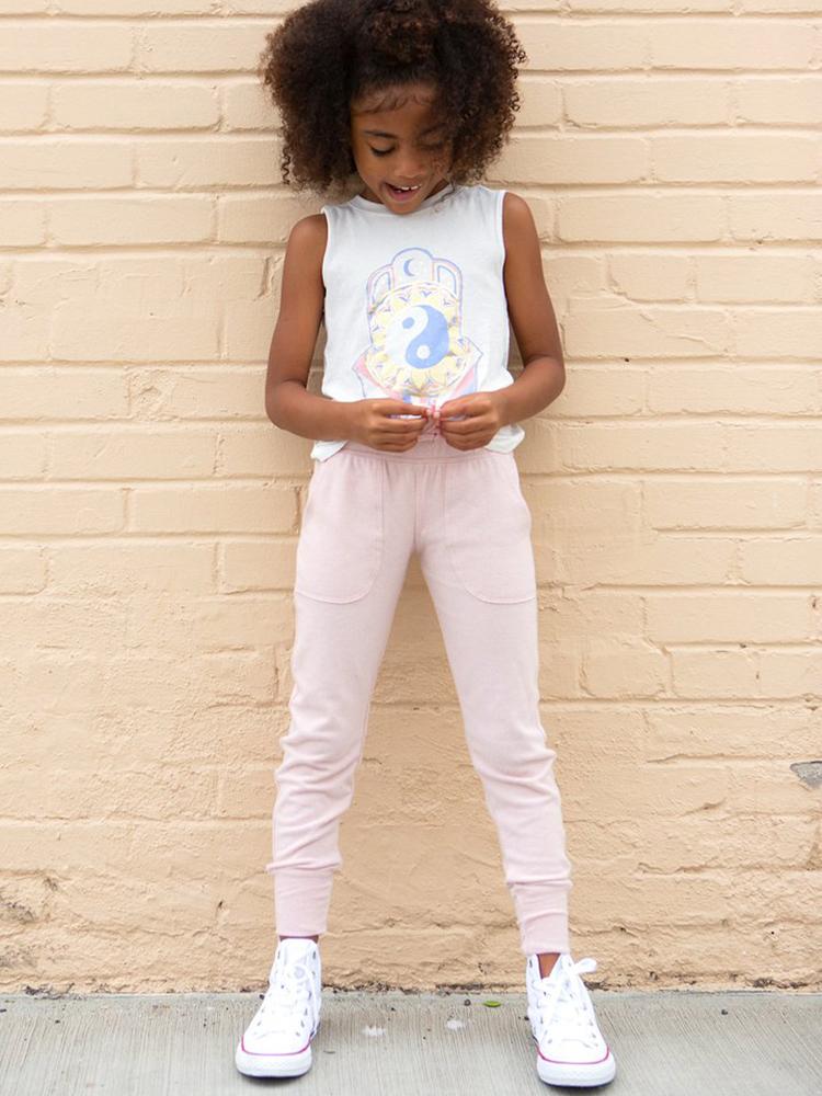 Spiritual Gangster Girls' Havvi Tapered Jogger - Saint Bernard