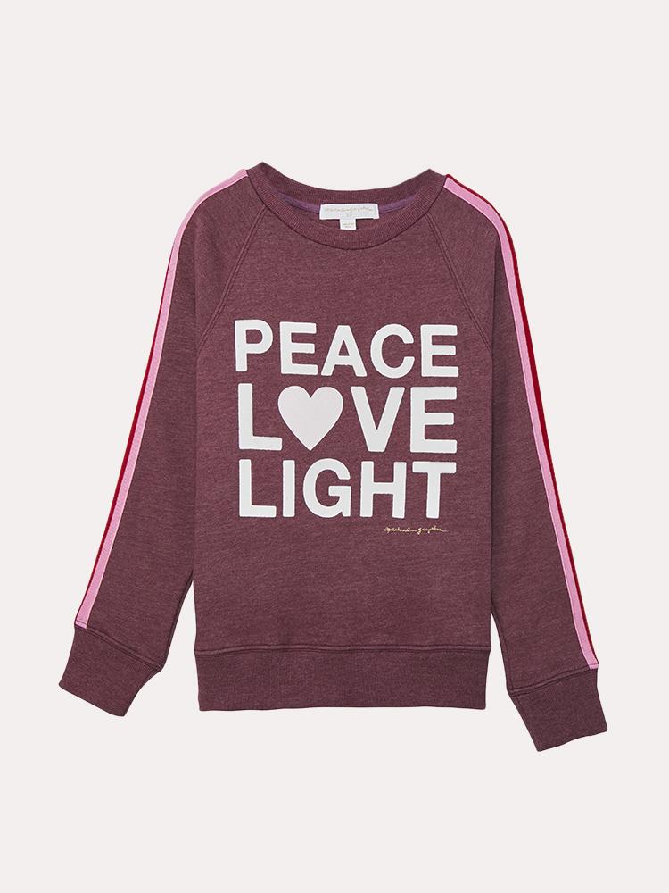 Spiritual Gangster Girls' Peace Love Light Sweatshirt