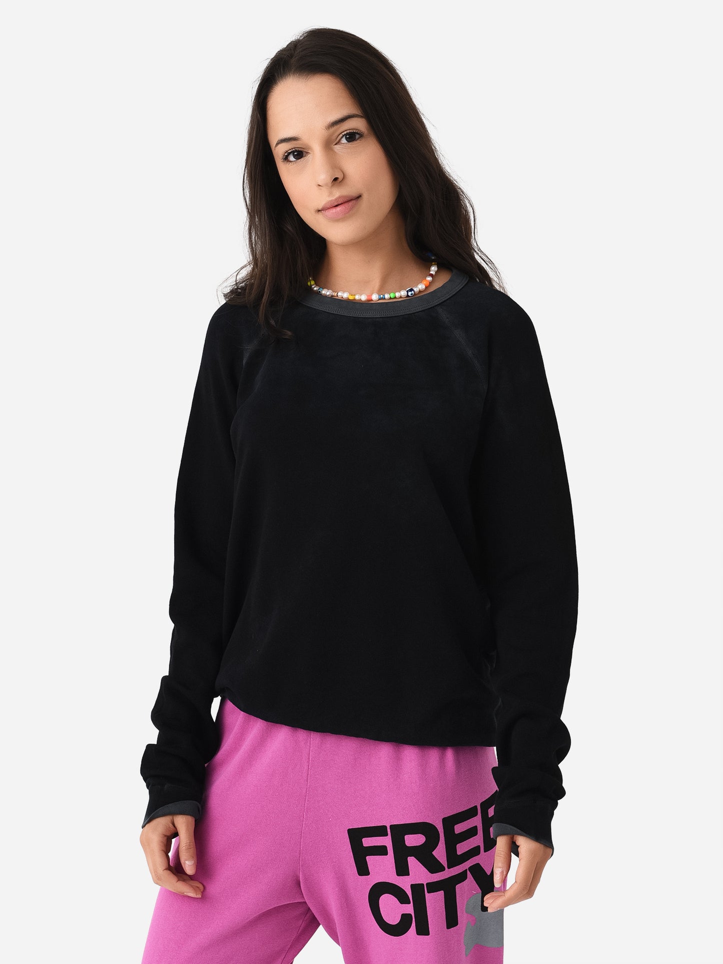 FREE CITY Women's Lucky Rabbit Sweatshirt - Saint Bernard