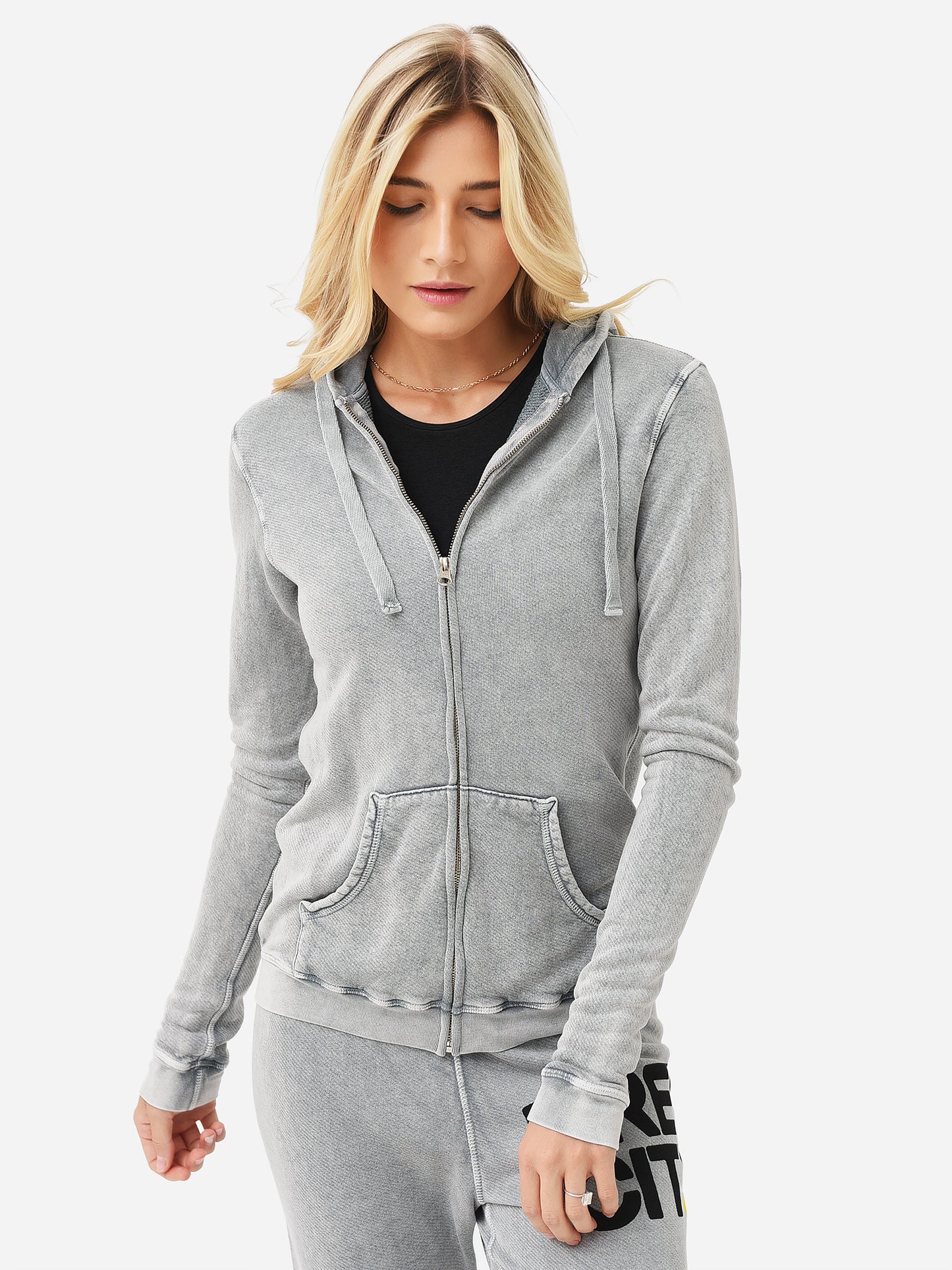 Free City Women's Superfluff Lux VintageBath Zip Hoodie - Saint Bernard