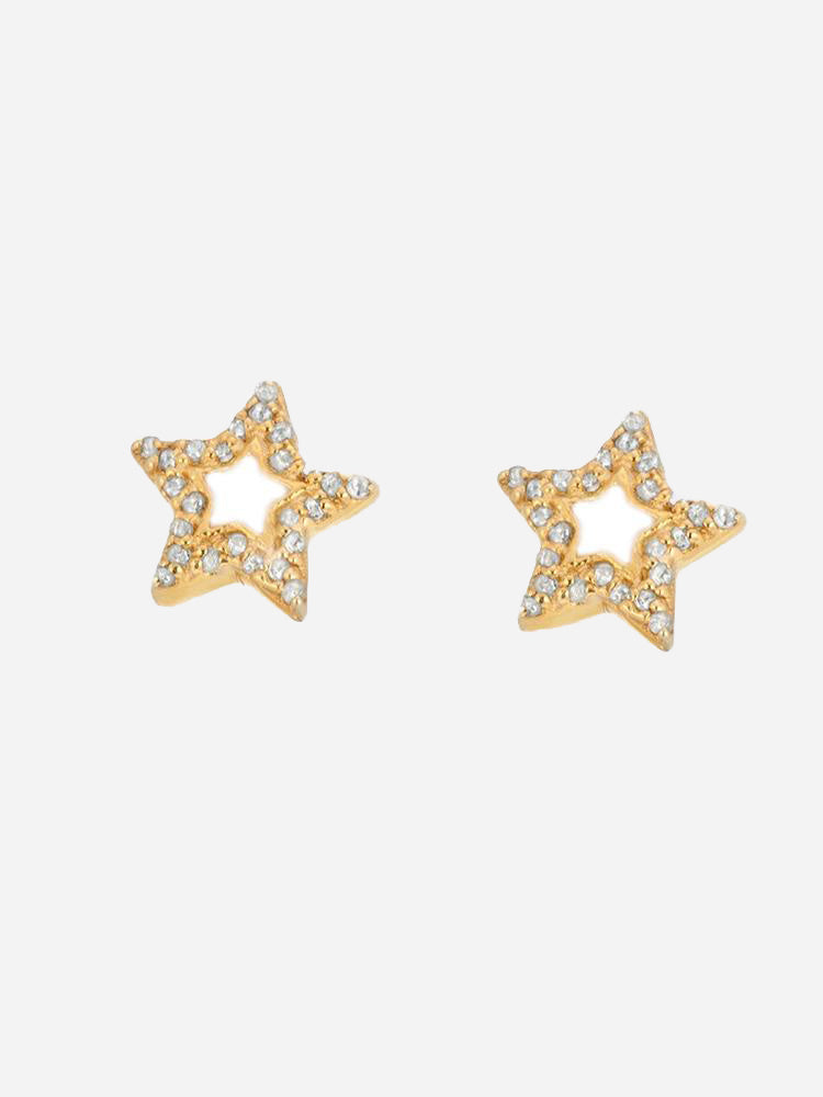 Joy Dravecky Diamond Star Stud Earrings - Saint Bernard