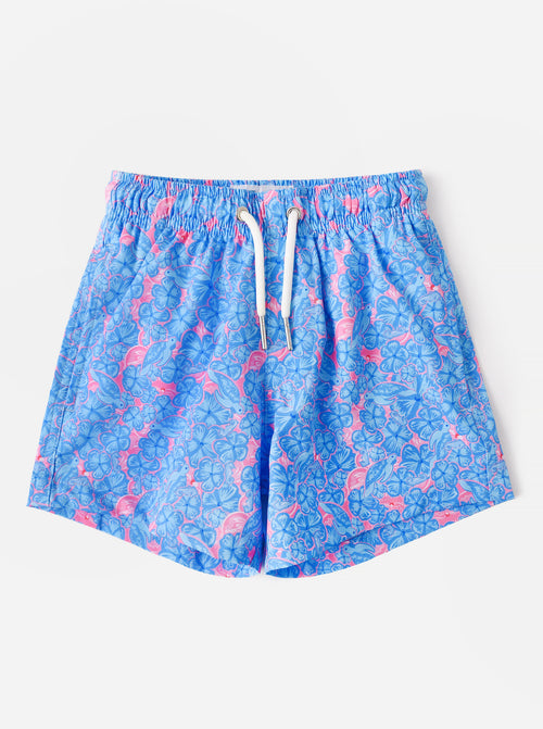 Bermies Boys' Floral Swim Trunk