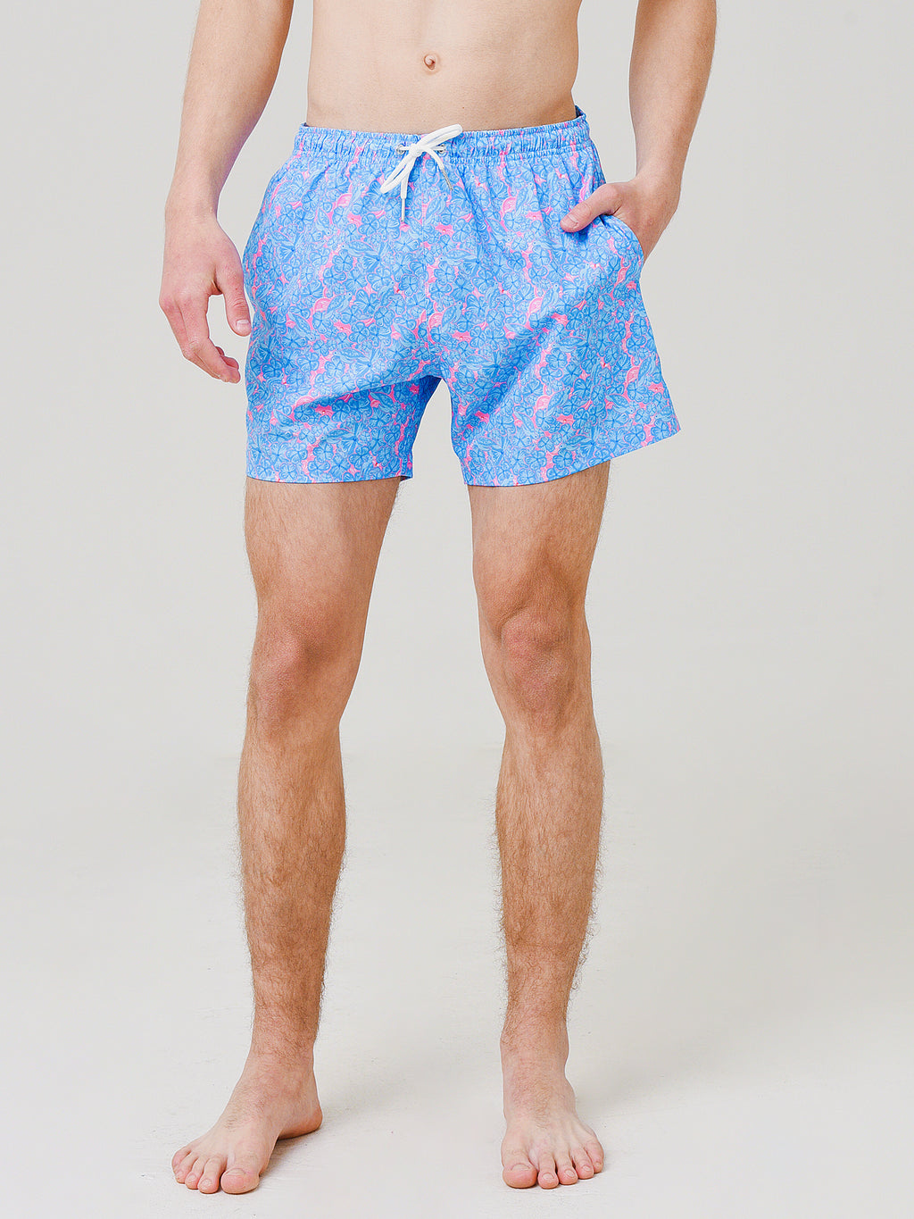 Bermies Men's Floral Swim Trunk - Saint Bernard