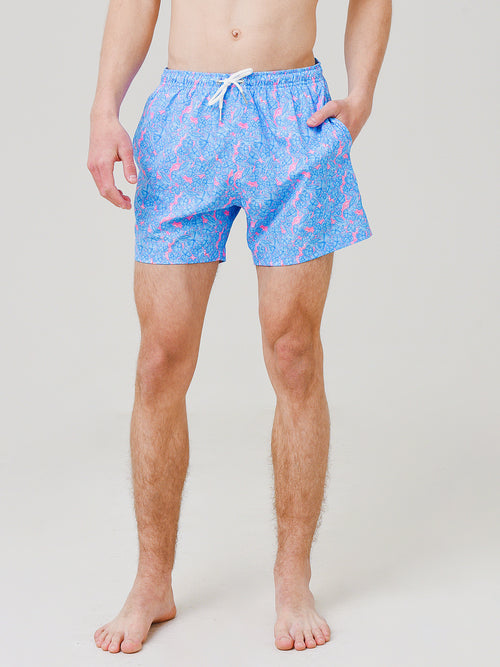 Bermies Men's Floral Swim Trunk