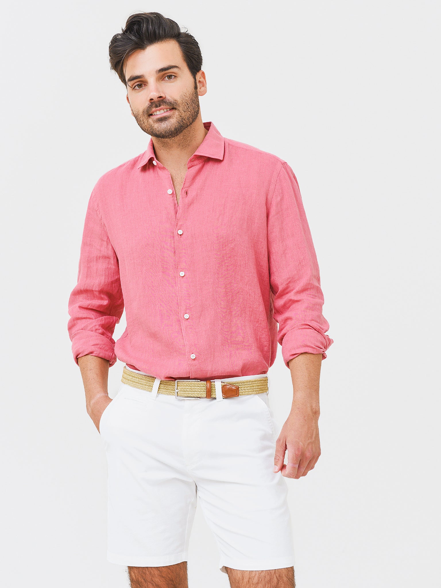 Maria Santangelo Men's Florida Button-Down Shirt - Saint Bernard