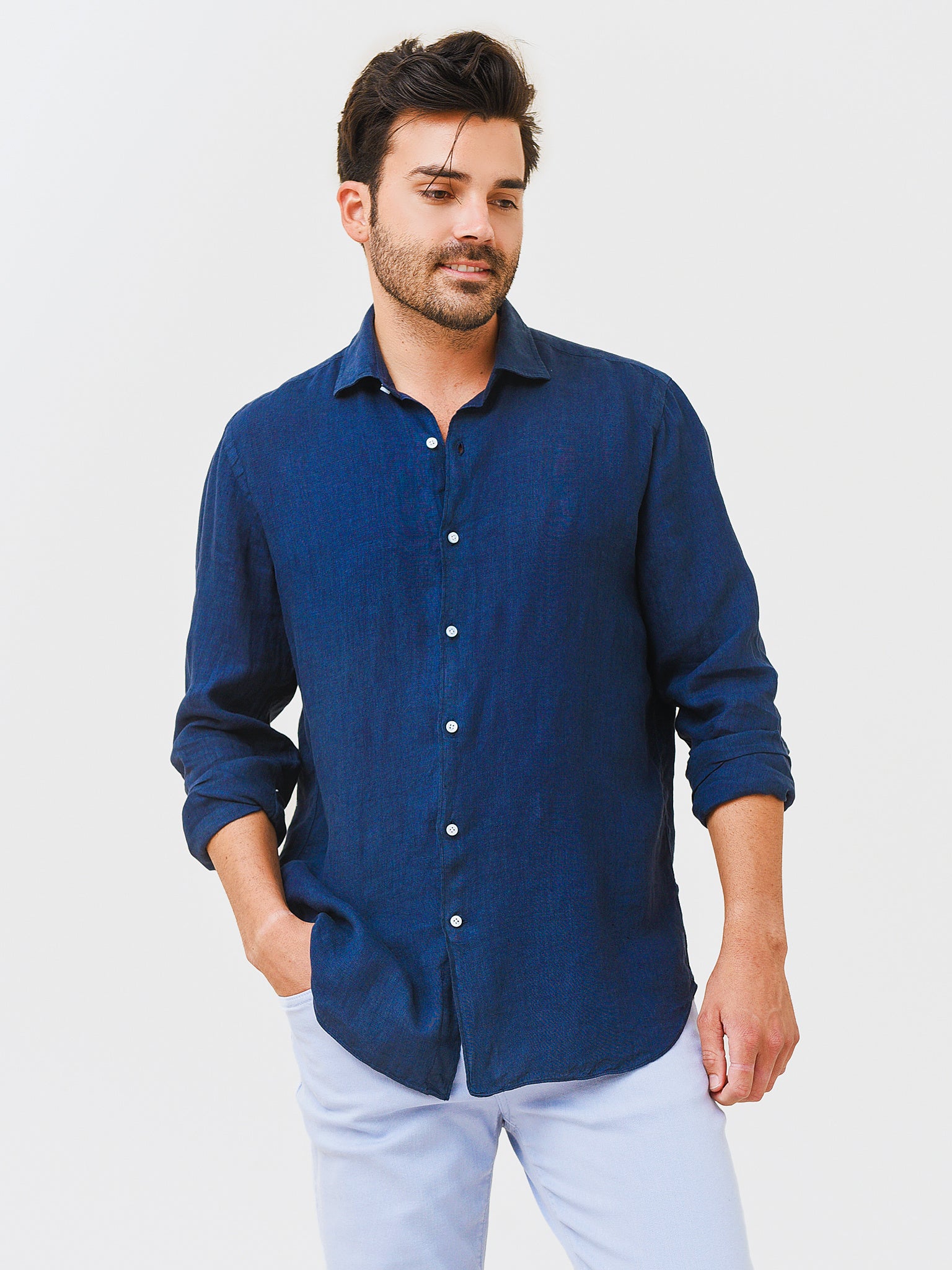 Maria Santangelo Men's Florida Button-Down Shirt - Saint Bernard