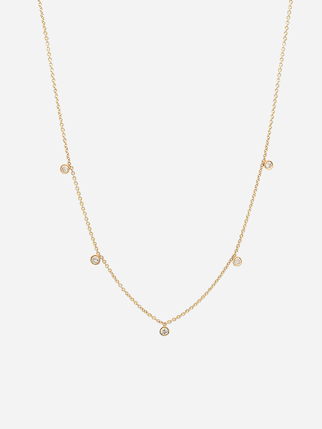 Bychari Women's Five Diamond Necklace - Saint Bernard