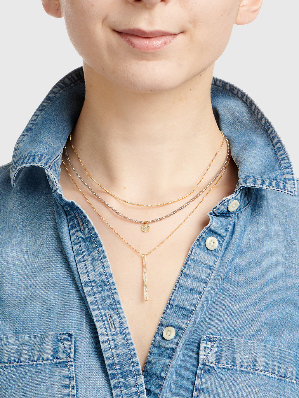S. Bell Garnet Necklace with Follow Your Heart 14K Diamond Pendant - Saint Bernard