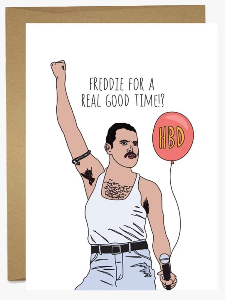 Humdrum Paper Freddie For a Good Time Card - Saint Bernard