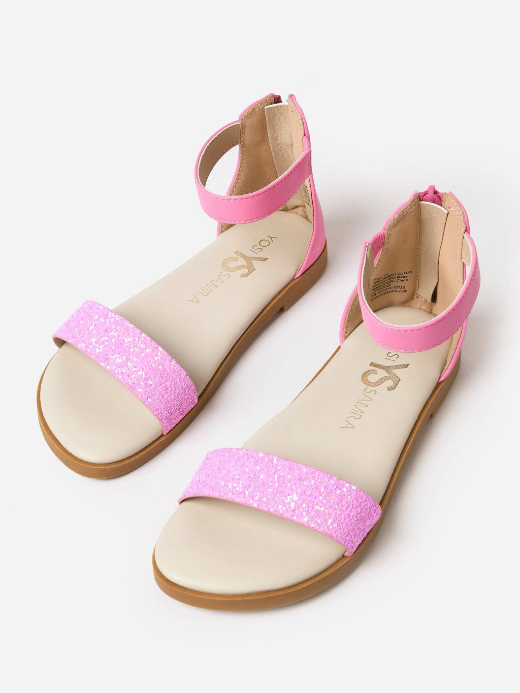 Yosi Samra Girls' Miss Cambelle Glitter Sandal - Saint Bernard