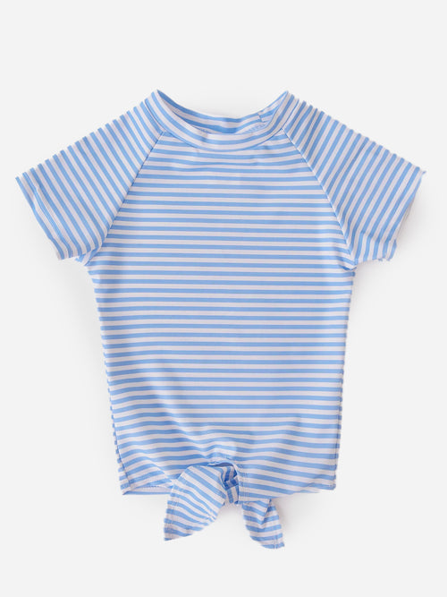 Snapper Rock Girls' Sustainable Knot Short Sleeve Rash Guard