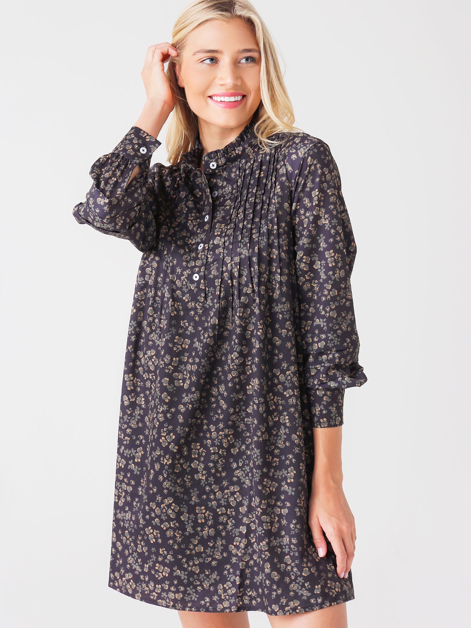 Greylin Women's Faye Pintucked Dress - Saint Bernard