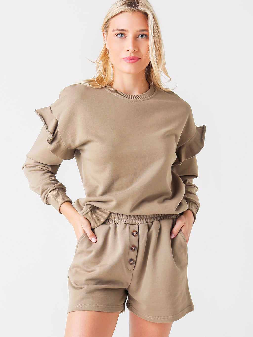 Greylin Women's Jamison Dropped-Shoulder French Terry Sweatshirt - Saint Bernard