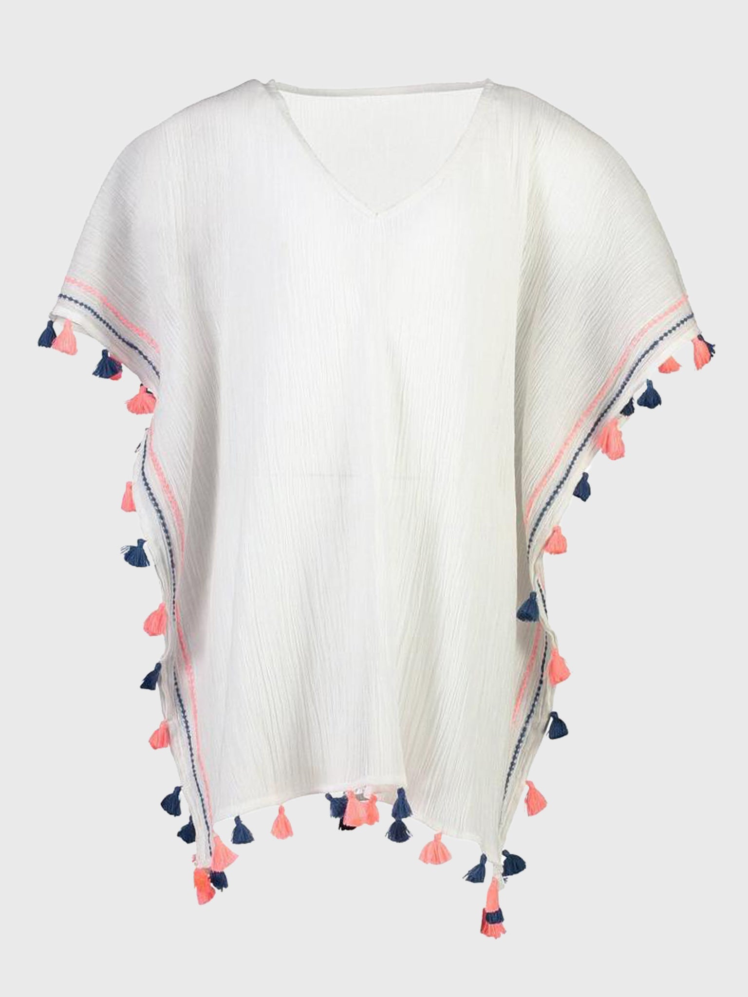 Snapper Rock Girls’ Embroidered Tassel Kaftan - Saint Bernard